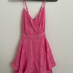 Pink Spaghetti Strap Romper
